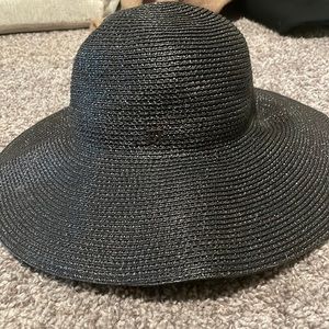 Eric Javits 'Hampton' Straw Sun Hat-Black